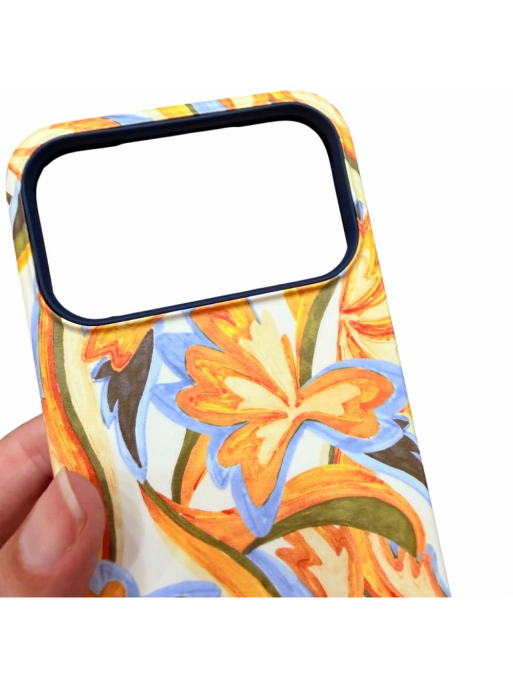 Casely Bold MagSafe Case iPhone 17 Pro Max Blue Orange Floral Protective New - Picture 5 of 9